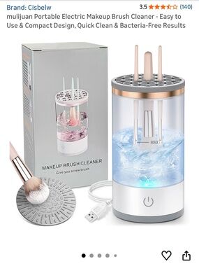 Electric Makeup Brush Cleaner - Pink & Rose Gold